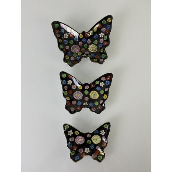 Vintage Fred Roberts San Francisco Nesting Butterfly Trinket Dishes Made Japan - Picture 3 of 12